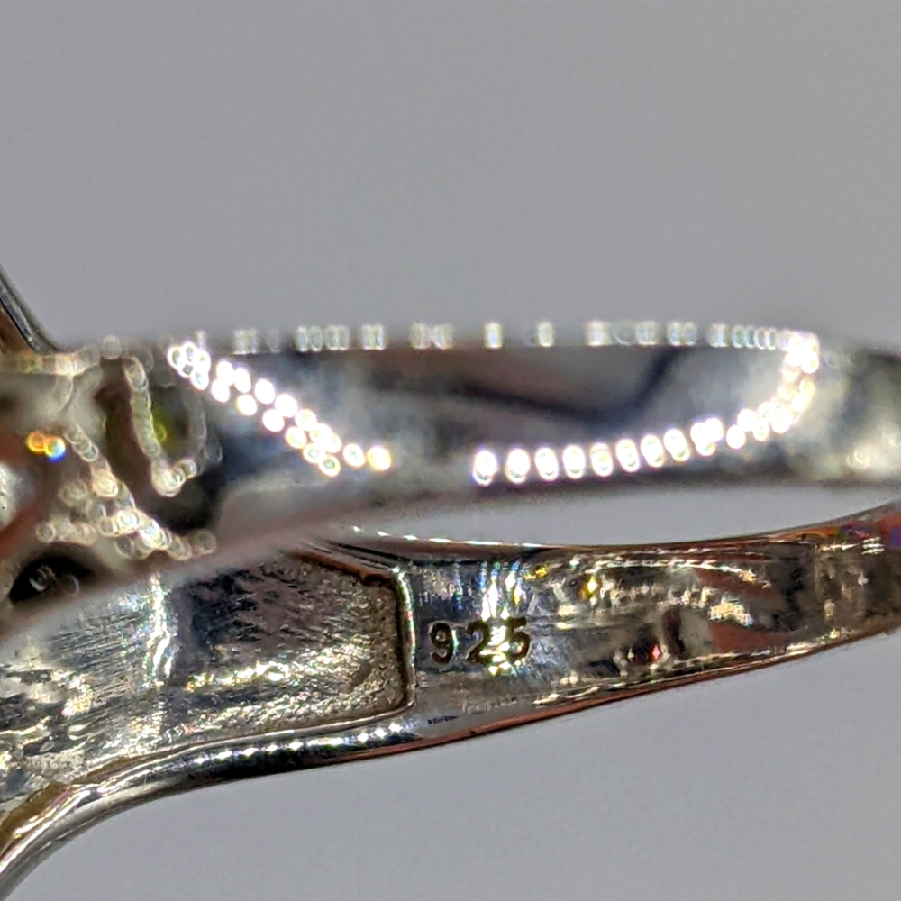 Multi-colored Tourmaline Gemstone Fan Design Ring Sterling Silver - Picture 5 of 14